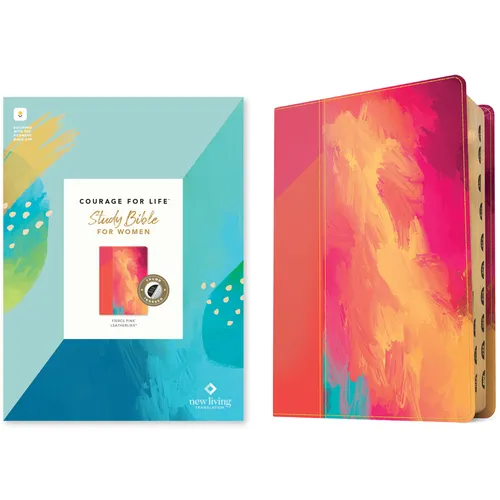 NLT Courage for Life Study Bible for Women, Filament Enabled (Leatherlike, Fierce Pink, Indexed)