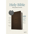 KJV Large Print Premium Value Thinline Bible, Filament Enabled (Leatherlike, Dark Brown Tile, Red Letter)