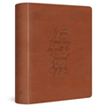 ESV Journaling Study Bible (Trutone, English Saddle, 1 Chronicles 28:9 Design)