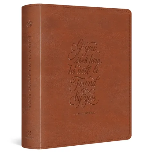 ESV Journaling Study Bible (Trutone, English Saddle, 1 Chronicles 28:9 Design)