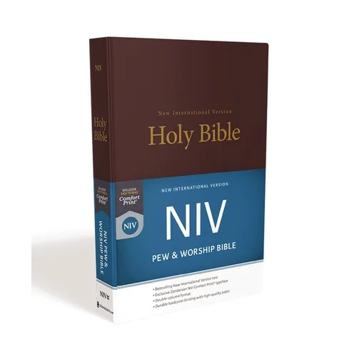 NIV, Pew and Worship Bible, Hardcover, Burgundy