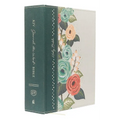 KJV, Journal the Word Bible, Large Print, Green Floral Cloth, Red Letter Edition: Reflect, Journal, or Create Art Next to Your Favorite Verses