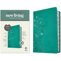 NLT Thinline Center-Column Reference Bible, Filament Enabled (Leatherlike, Peony Rich Teal, Indexed, Red Letter)