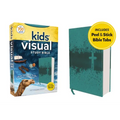 Niv, Kids' Visual Study Bible, Leathersoft, Teal, Full Color Interior, Peel/Stick Bible Tabs: Explore the Story of the Bible---People, Places, and His