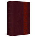 ESV Large Print Personal Size Bible, Red Letter (Trutone, Mahogany, Trellis Design)