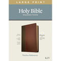 KJV Large Print Thinline Reference Bible, Filament Enabled Edition (Red Letter, Leatherlike, Brown/Mahogany)