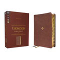 Nkjv, Thompson Chain-Reference Bible, Large Print, Leathersoft, Brown, Red Letter, Thumb Indexed, Comfort Print