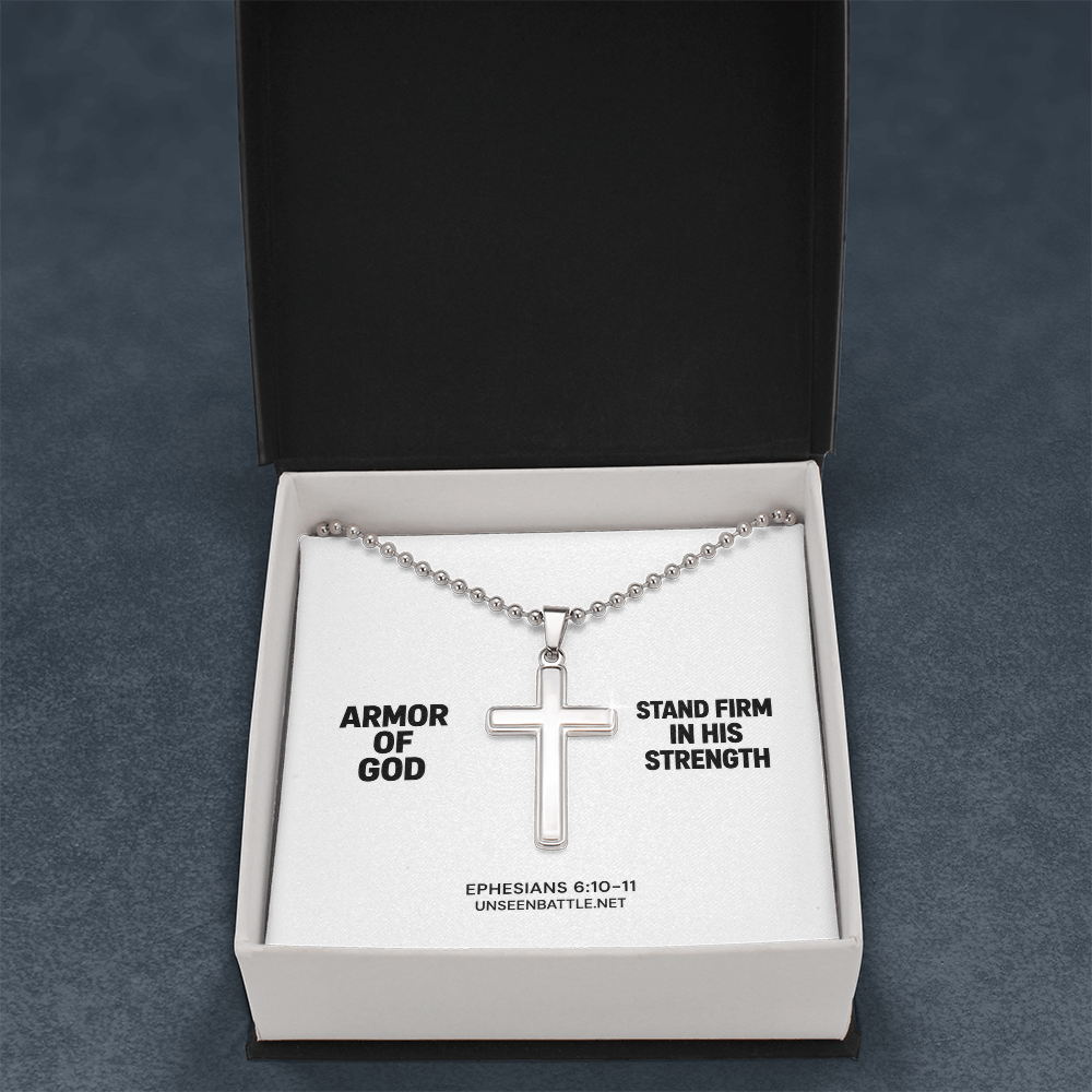Armor of God Cross Necklace – Ball Chain