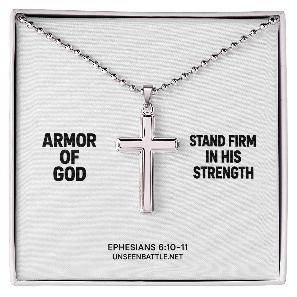 Armor of God Cross Necklace – Ball Chain
