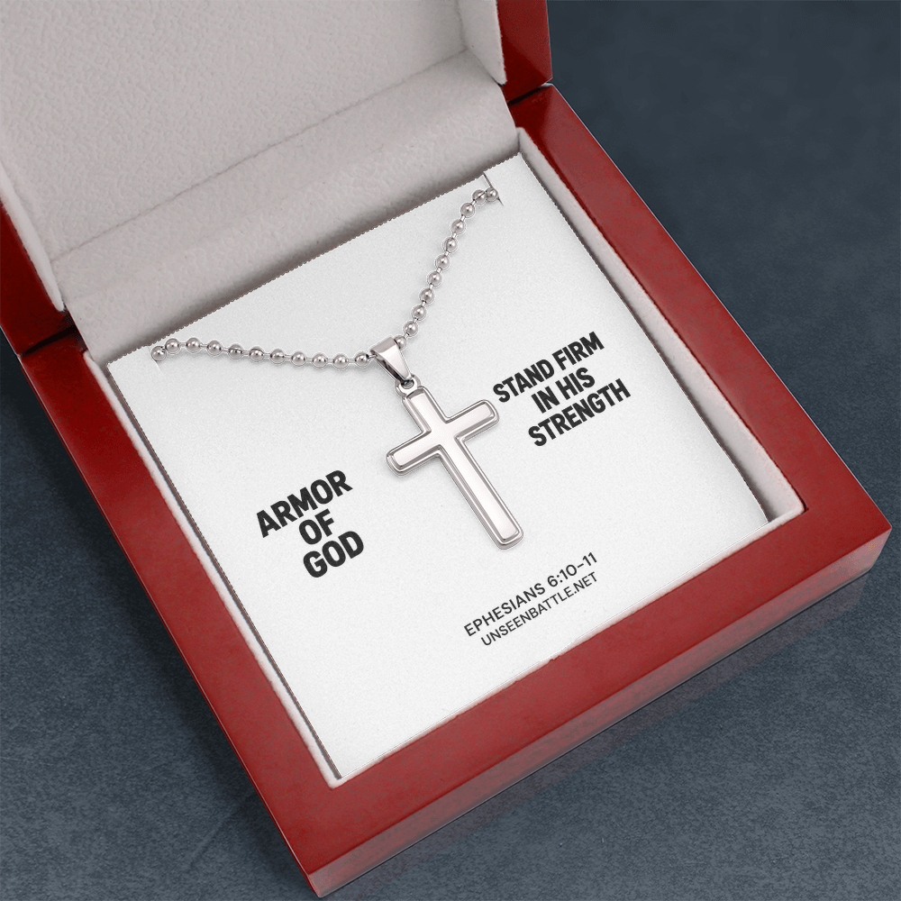 Armor of God Cross Necklace – Ball Chain