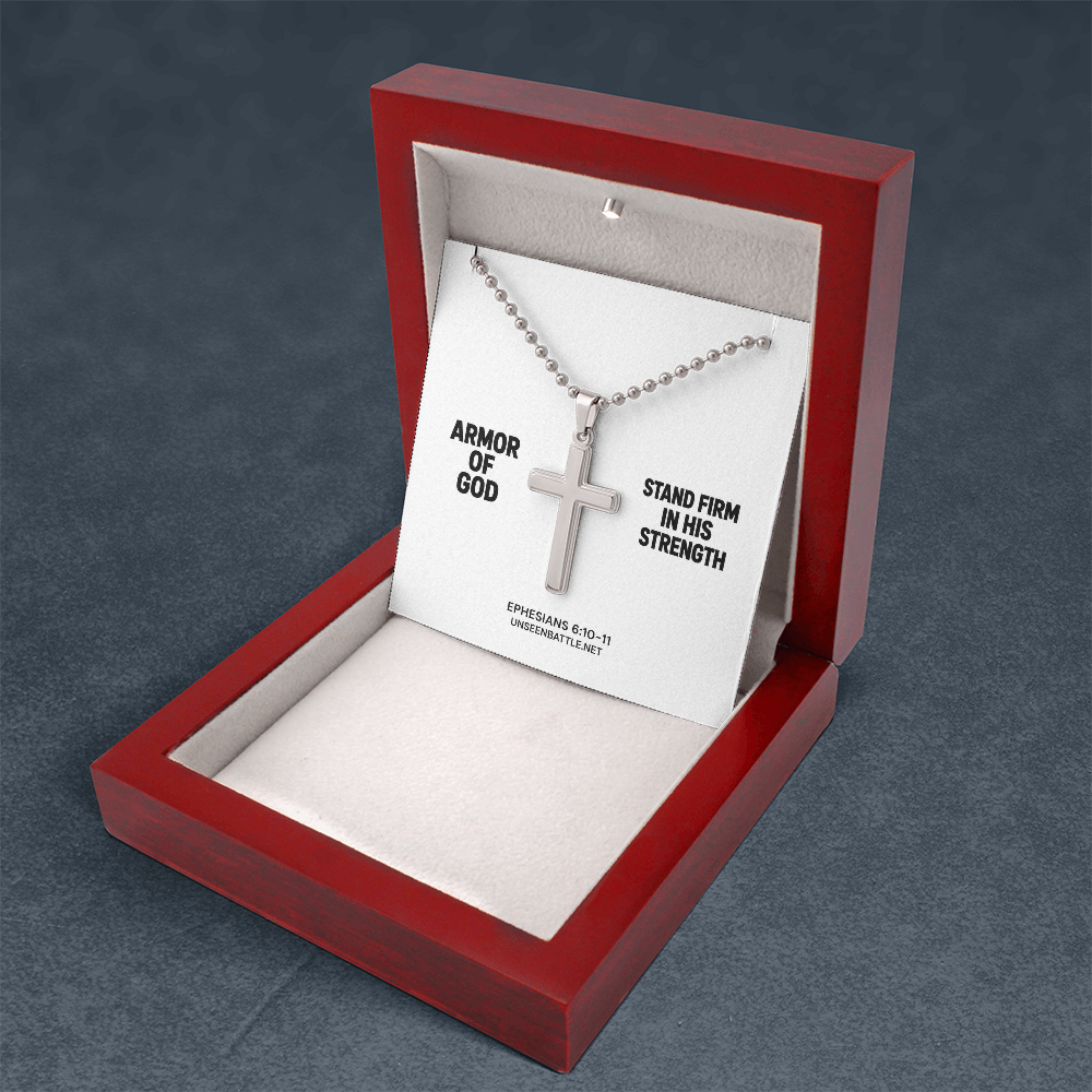 Armor of God Cross Necklace – Ball Chain