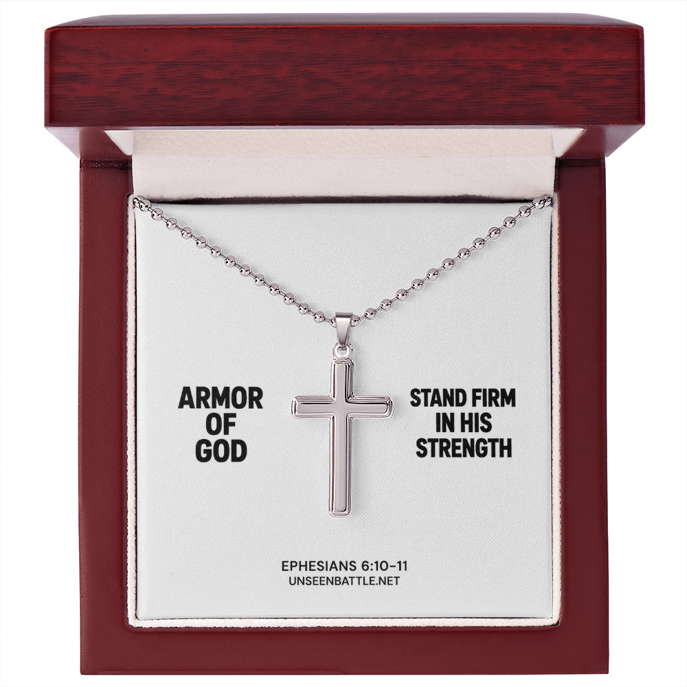 Armor of God Cross Necklace – Ball Chain