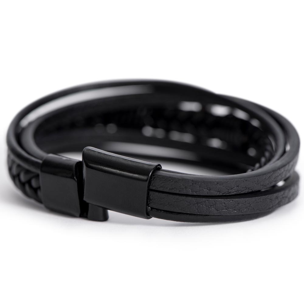 Armor of God Cross Bracelet – Braided Vegan Leather