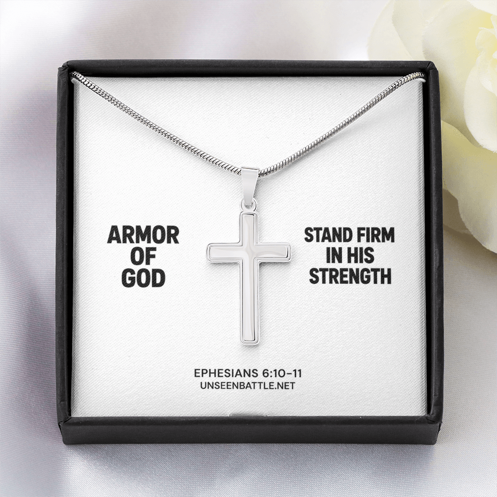 Armor of God Cross Necklace – Snake Chain