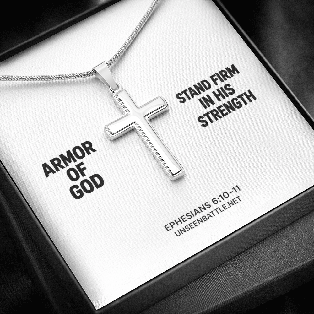 Armor of God Cross Necklace – Snake Chain