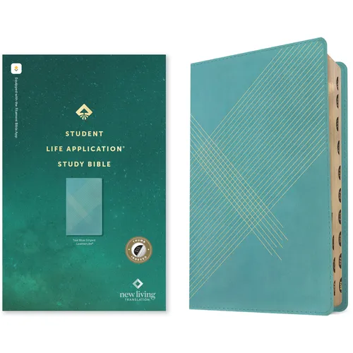 NLT Student Life Application Study Bible, Filament Enabled (Leatherlike, Teal Blue Striped, Indexed, Red Letter)