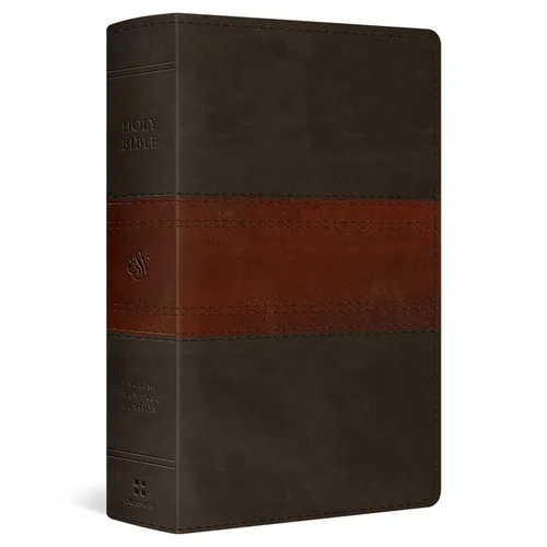 ESV Large Print Personal Size Bible, Red Letter (Trutone, Forest/Tan, Trail Design)