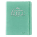 KJV Holy Bible, My Creative Bible, Faux Leather Hardcover - Ribbon Marker, King James Version, Teal W/Elastic Closure