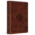 ESV Large Print Compact Bible, Red Letter (Trutone, Brown, Mosaic Cross Design)