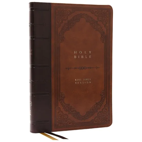 KJV Holy Bible: Giant Print Thinline Bible, Brown Leathersoft, Red Letter, Comfort Print (Thumb Indexed): King James Version (Vintage Series)