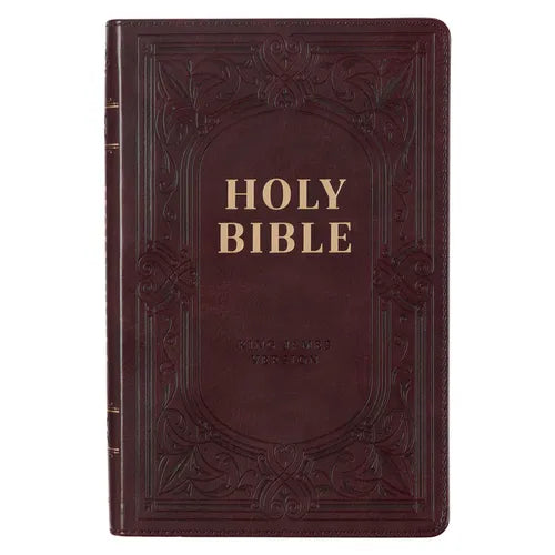 KJV Bible Deluxe Gift (Faux Leather, Dark Brown)