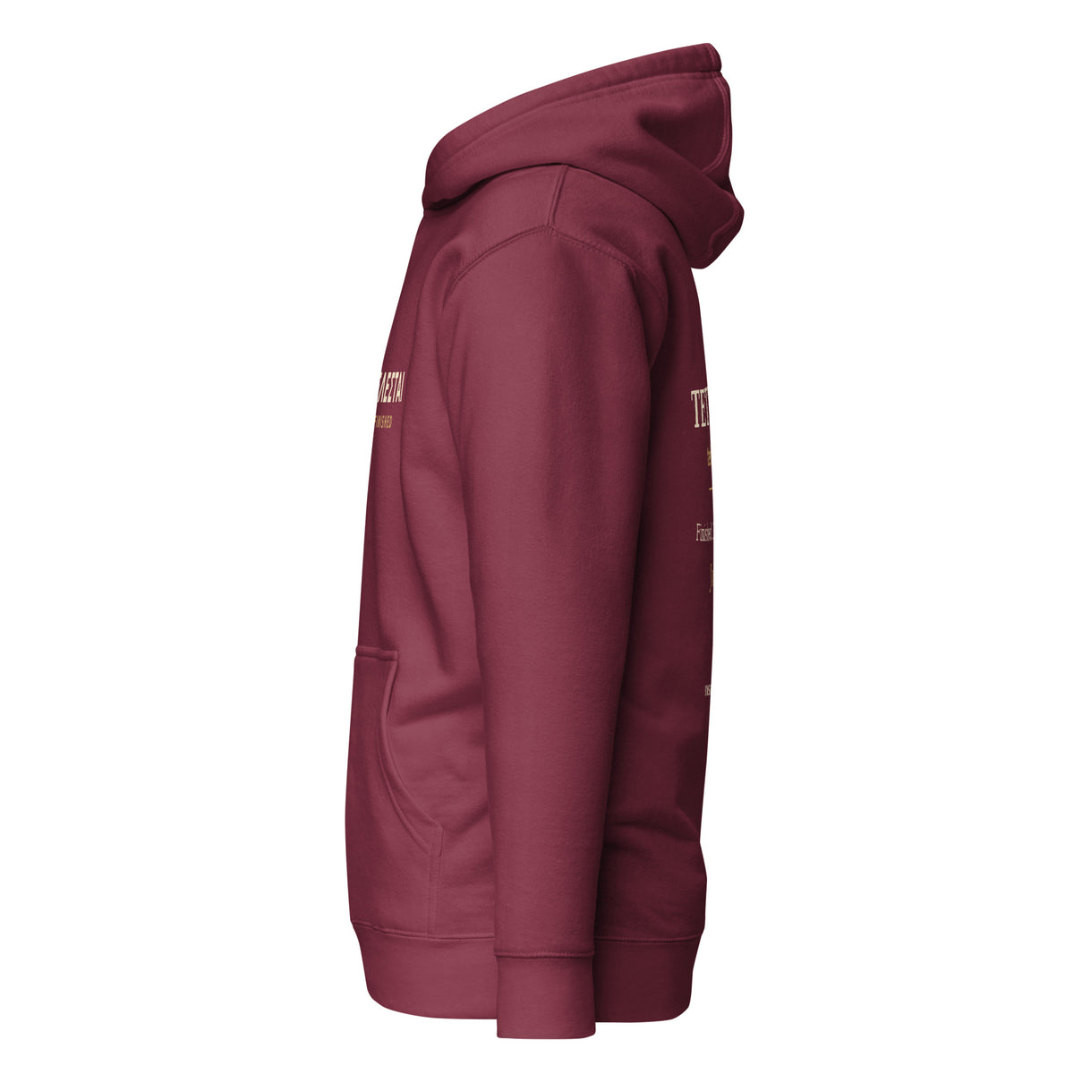 TETELESTAI Bible Study Wear Hoodie in maroon, left view