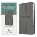 NLT Pocket Thinline New Testament with Psalms and Proverbs (Leatherlike, Charcoal Cross)