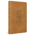 ESV Thinline Bible, Red Letter (Trutone, Nubuck Caramel, Hebrews 10:23 Design)